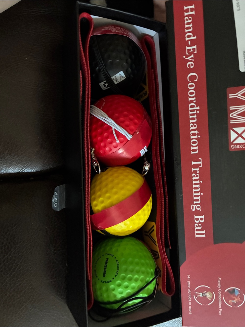 Hand-Eye Coordination Training Balls Set - Red, Yellow, Green, Black boxing new